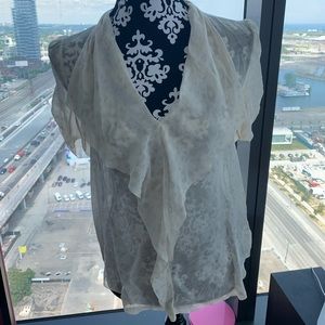 Sheer cheetah print tee